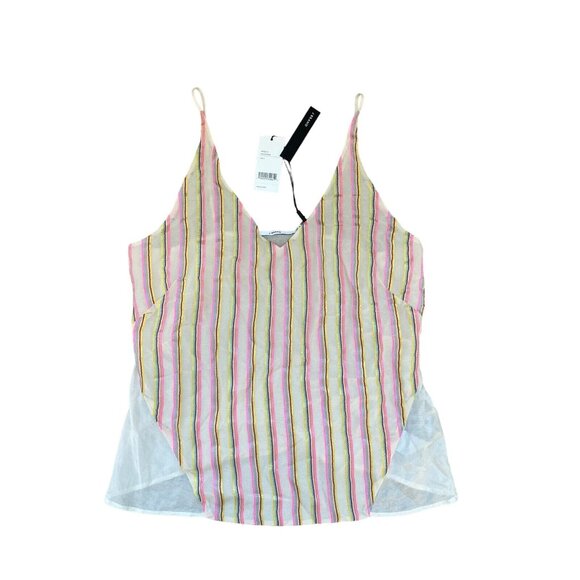 247. J Brand Neon Stripe Tank Top Cream XS - Picture 1 of 1